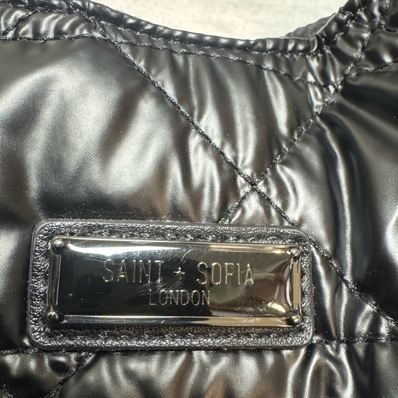 Saint + Sofia Stella Shoulder Tote Bag - Gloss Black - Picture 5 of 10